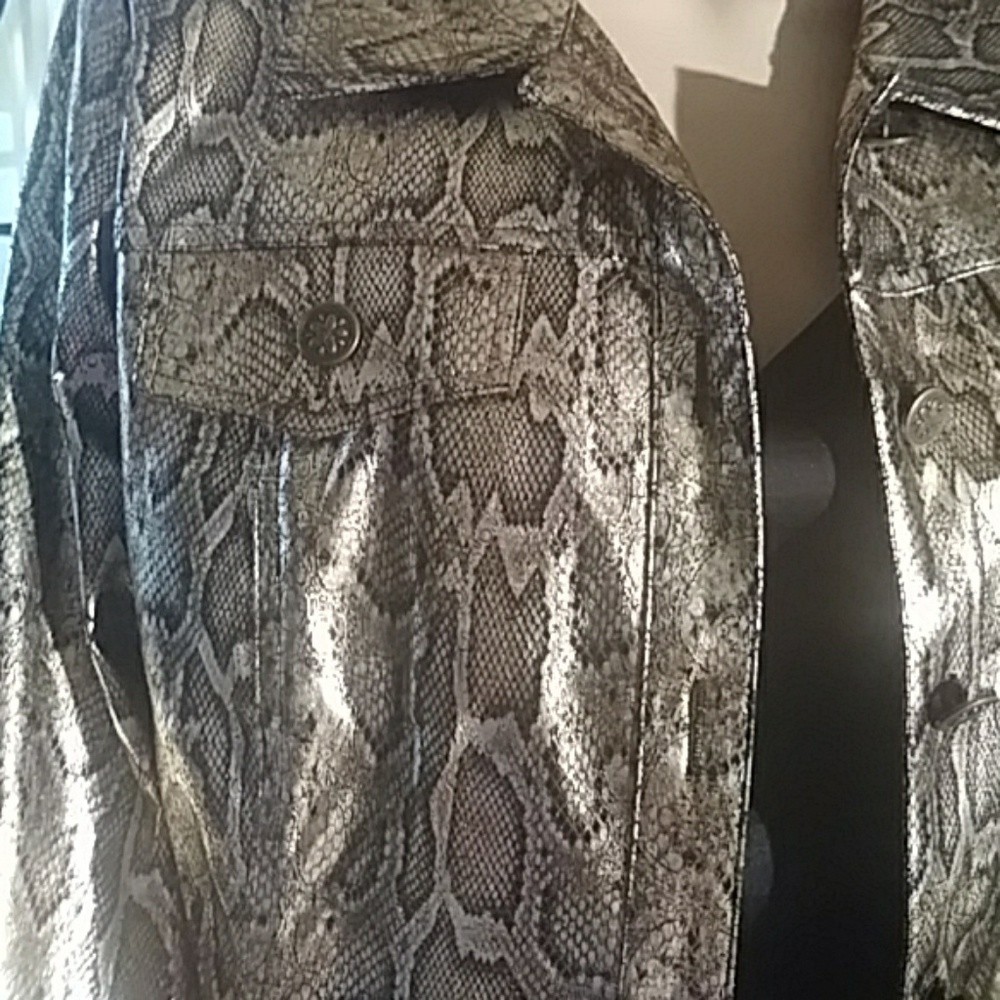 Birch Hill *FINAL SALE ***NEW**Metallic faux python jacket.💋 - Picture 7 of 8